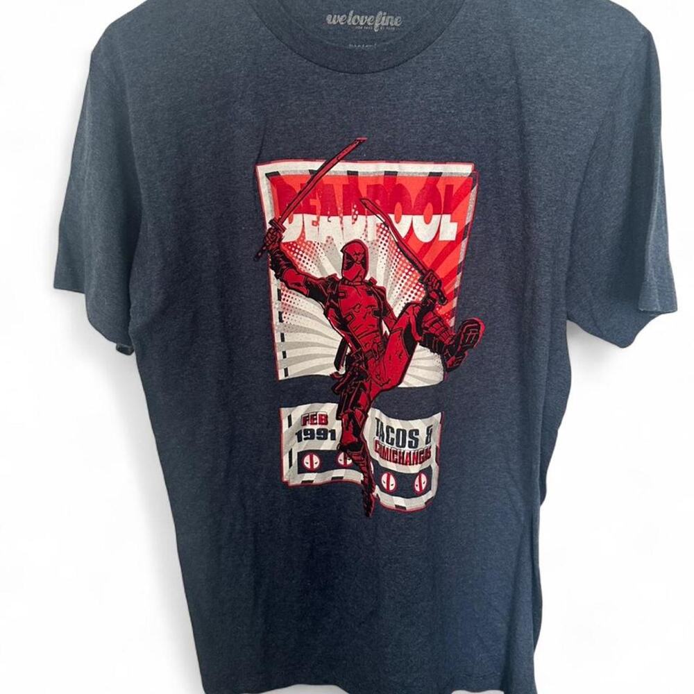 Marvel deadpool navy blue t shirt